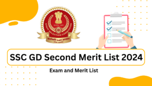 SSC GD Second Merit List 2024